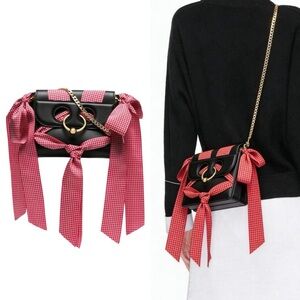 JW ANDERSON Black Mini Pierce Ribbons Crossbody Bag